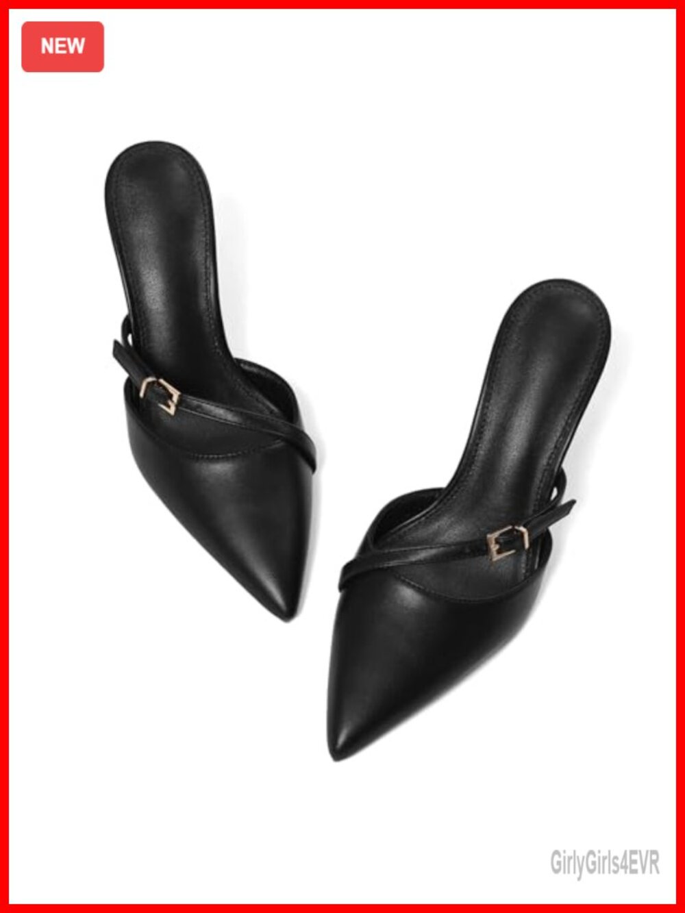 Femflame Kitten Heel Mules Pointed Toe Slingback Pumps Dressy Wedding Party